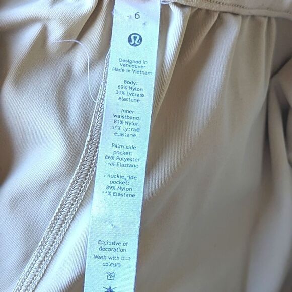 Lululemon Keep Moving Stretch High Rise Elastic Drawstring Pants Women 6 Trench - Picture 11 of 15